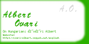 albert ovari business card